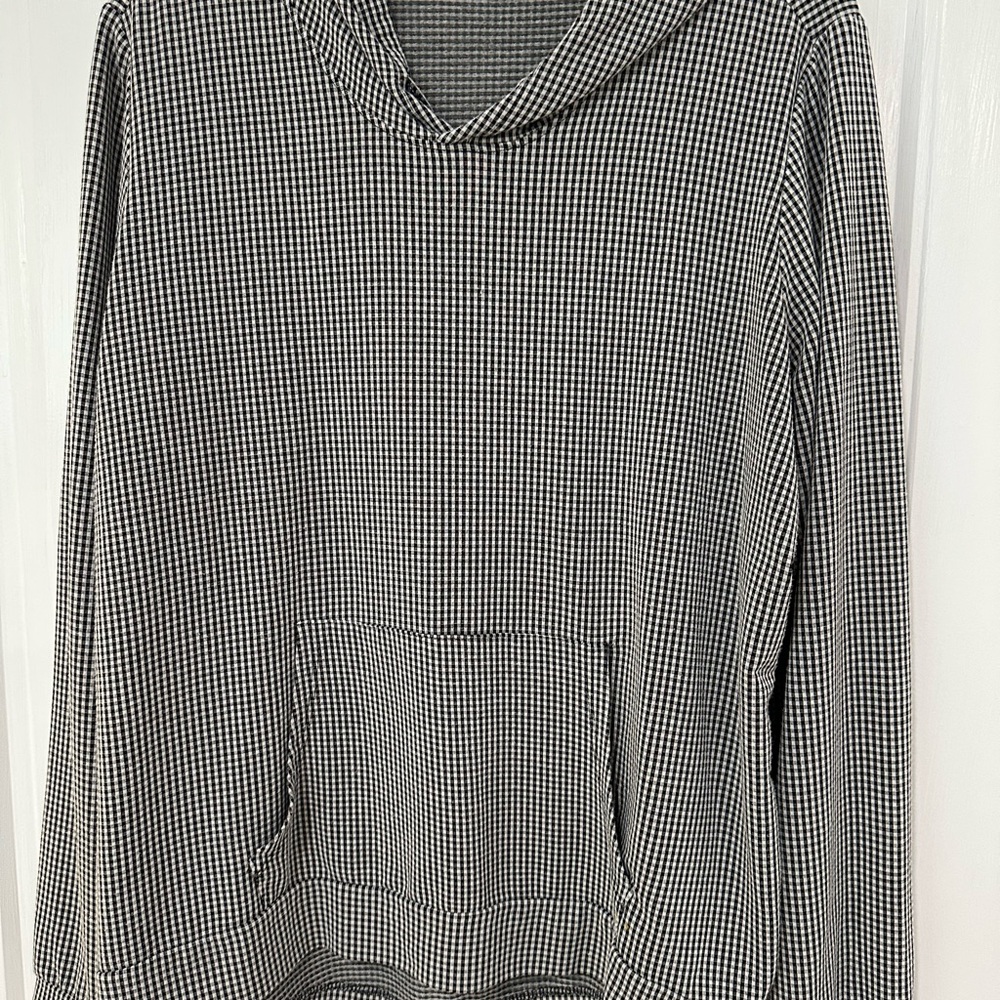 Black and White Checkered Hoodie